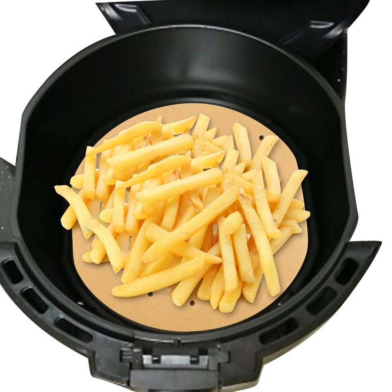 Beasea Air Fryer 8 Inch Parchment Liners, 200pcs 8 Inch, Unbleached gallery