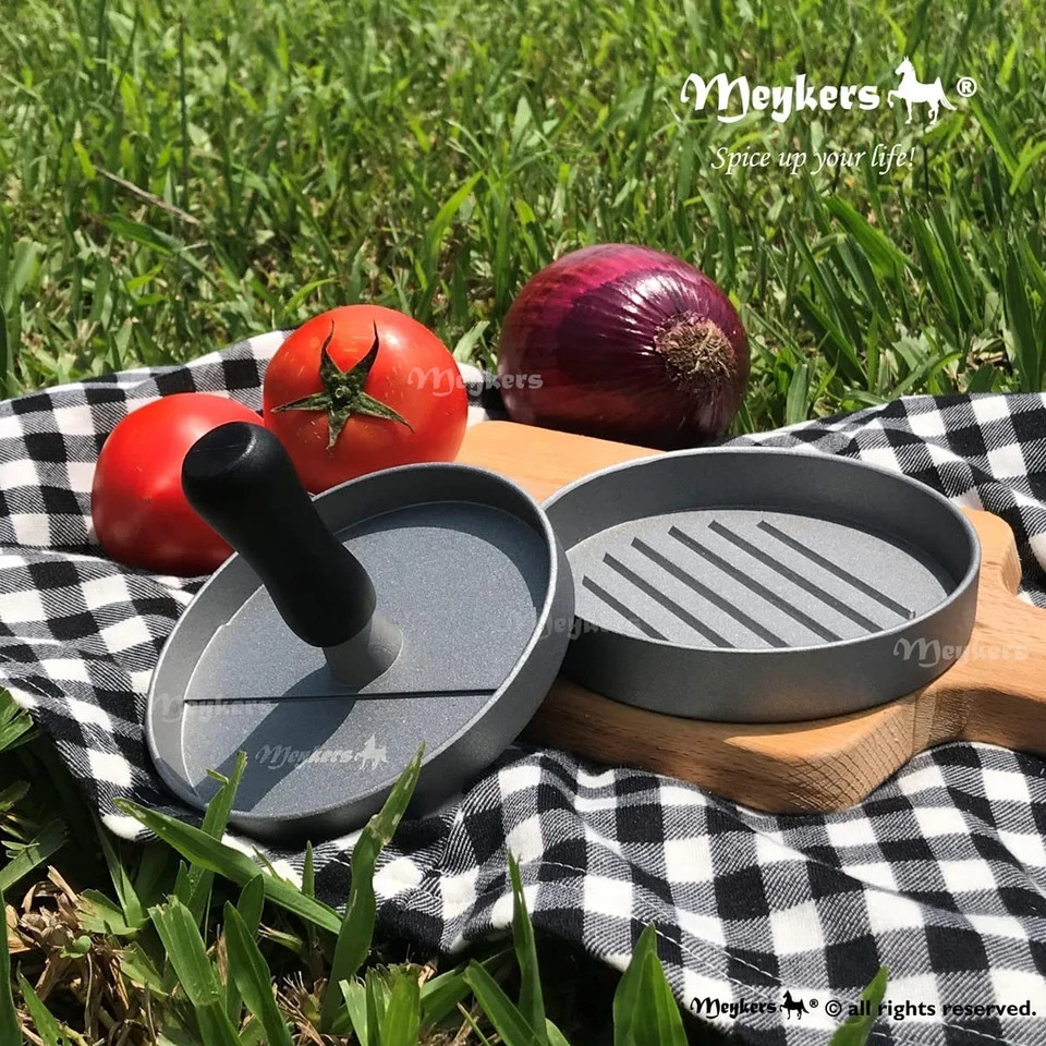 Meykers Burger Press 100 Patty Papers Set | Non-Stick Hamburger Mold with Free W gallery