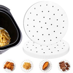 Numola Air Fryer Parchment Paper Liners, 8 Inch Disposable Papers 8IN, White