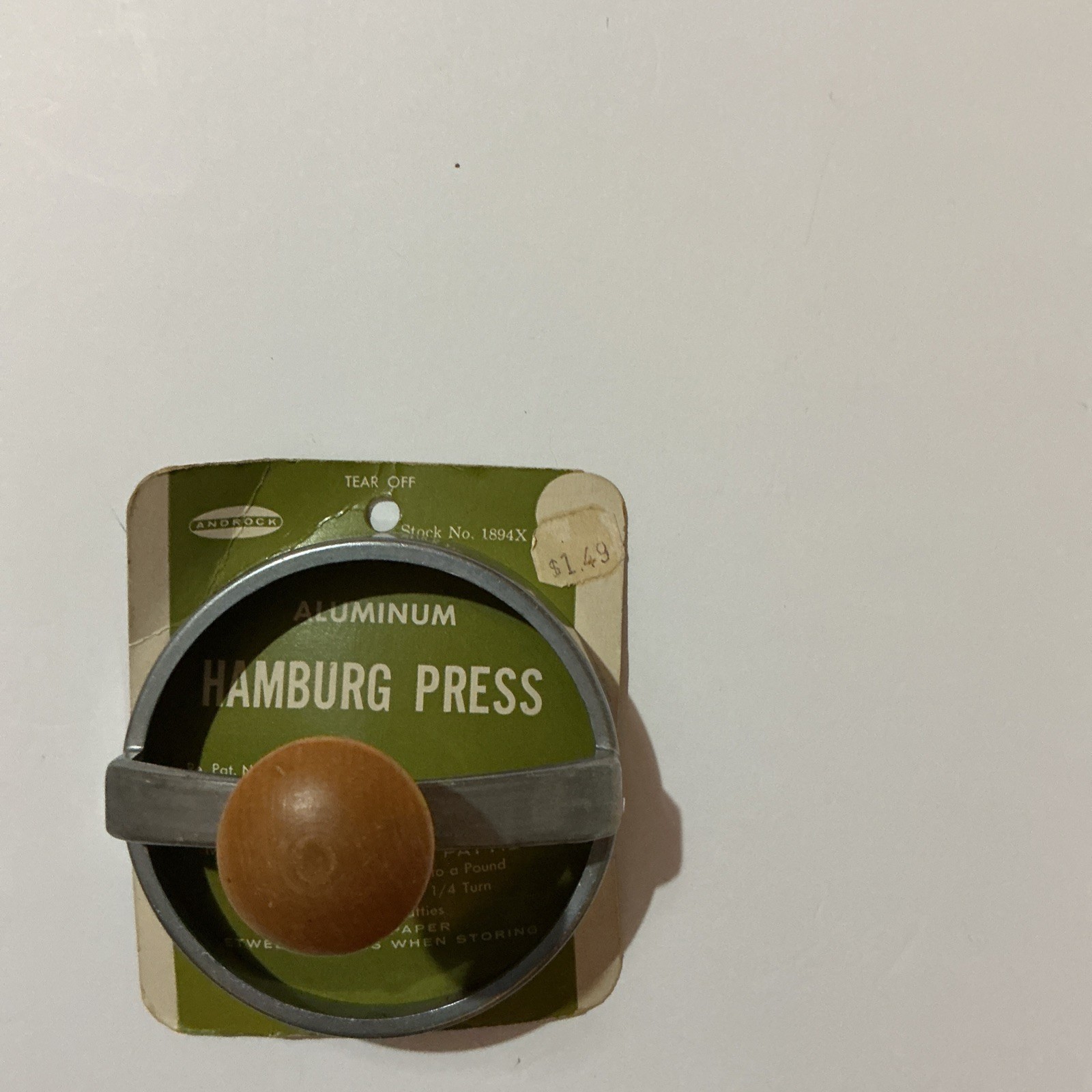 Vintage ARMBEE Corp Cast Iron Hamburger Press Advertising Restaurant 6” gallery
