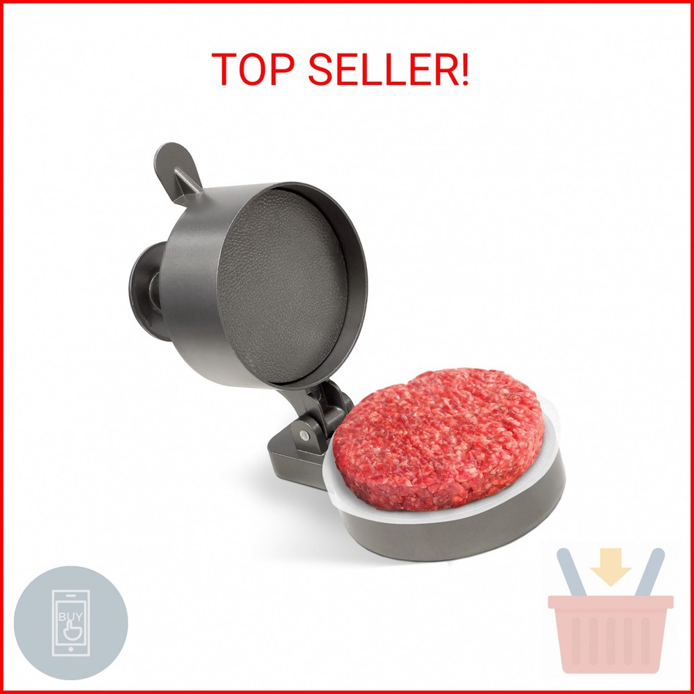 Shop Square Burger Press Patty Maker – Adjustable Thickness (1/4 lb to 3/4 lb) w