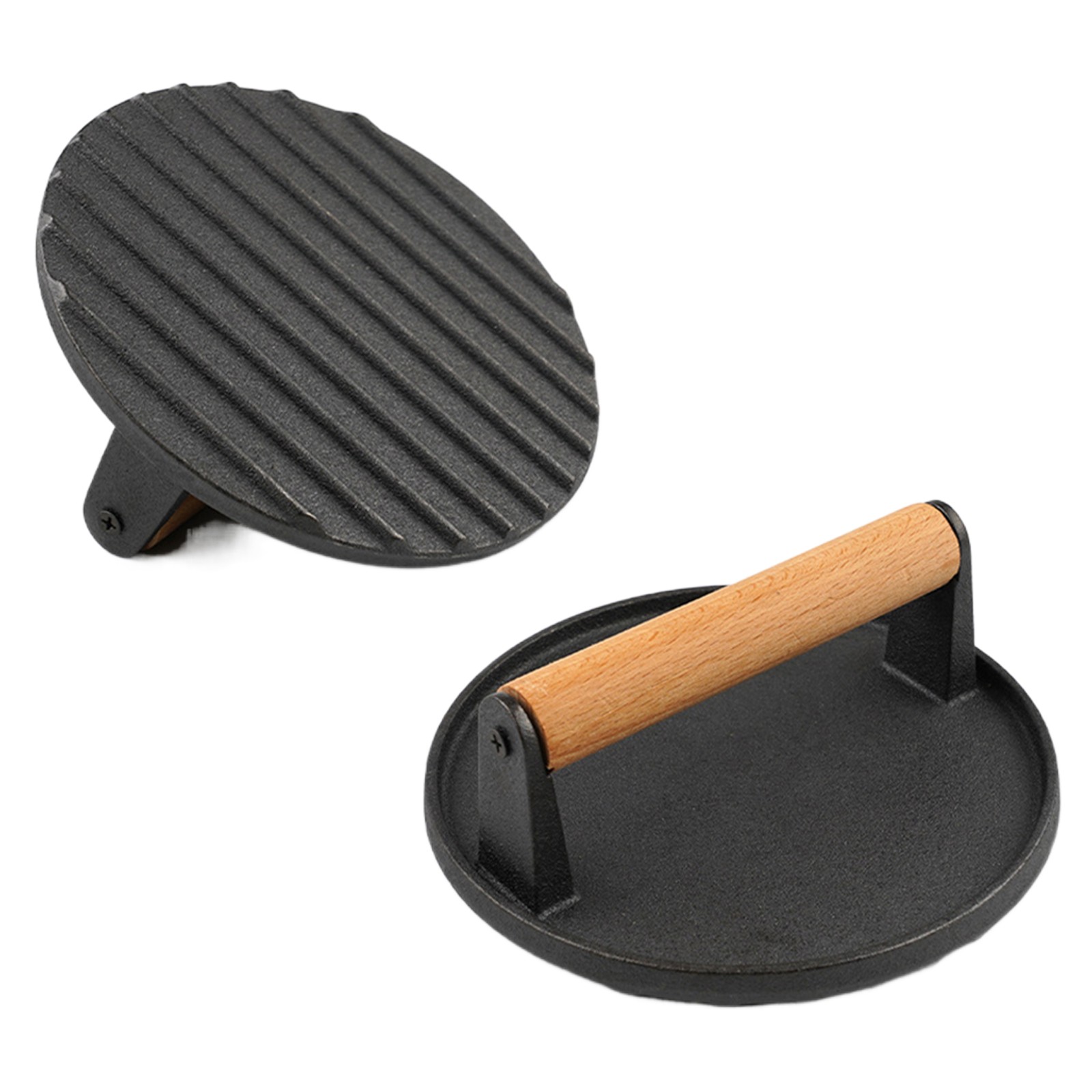Cast Iron Burger Press Non-Stick Pressing Frying Pan for Panini Outdoor Barbecue gallery