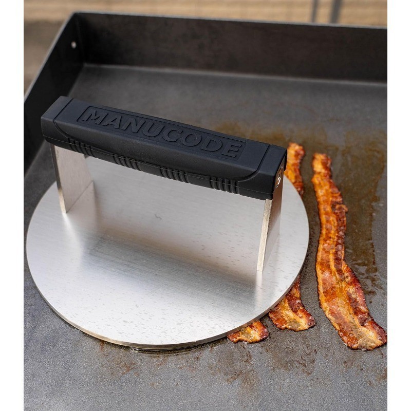 Stainless Steel Burger Smasher 3.25 LB – 8 Inch Steak Weight for Smash Burgers gallery