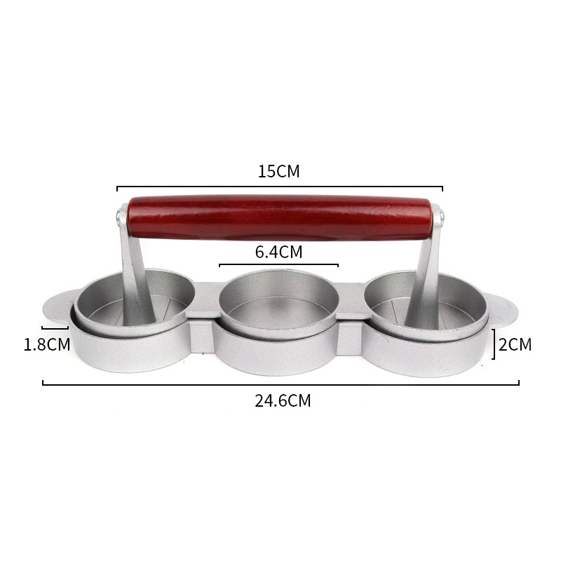 Hamburger Presses Nonstick 3 Slot Small Burger Patties Triple Beef9996 gallery