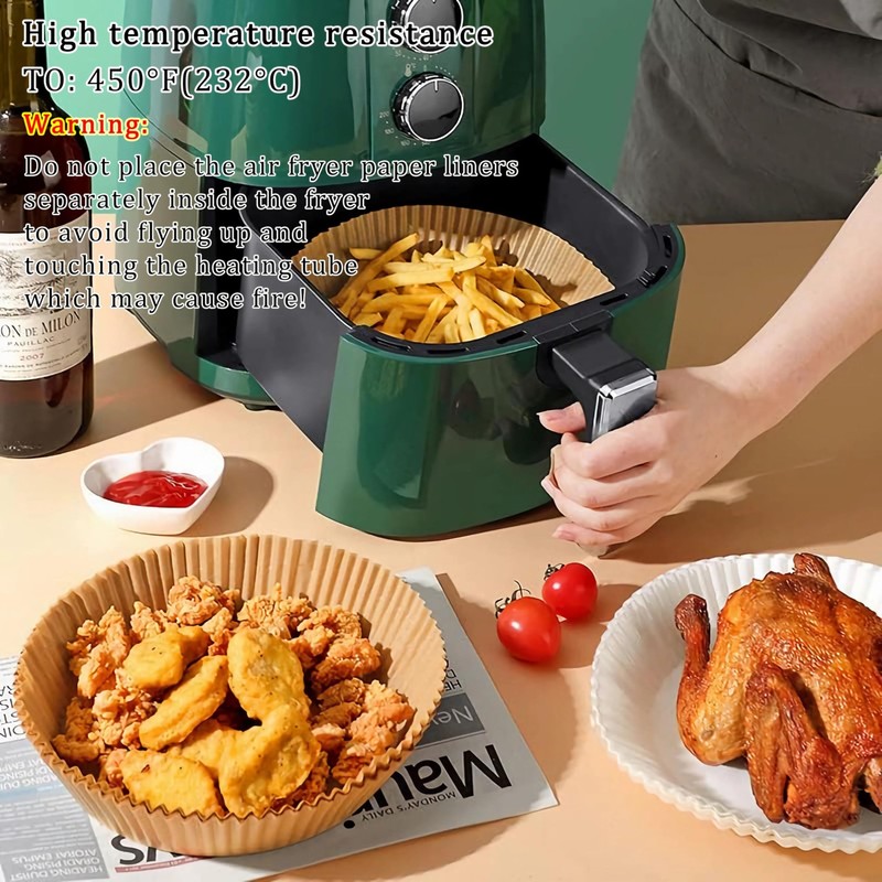 Ailifeer Air Fryer Liners Round,100PCS 6.3 inch 6.3inch, Round-100PCS gallery