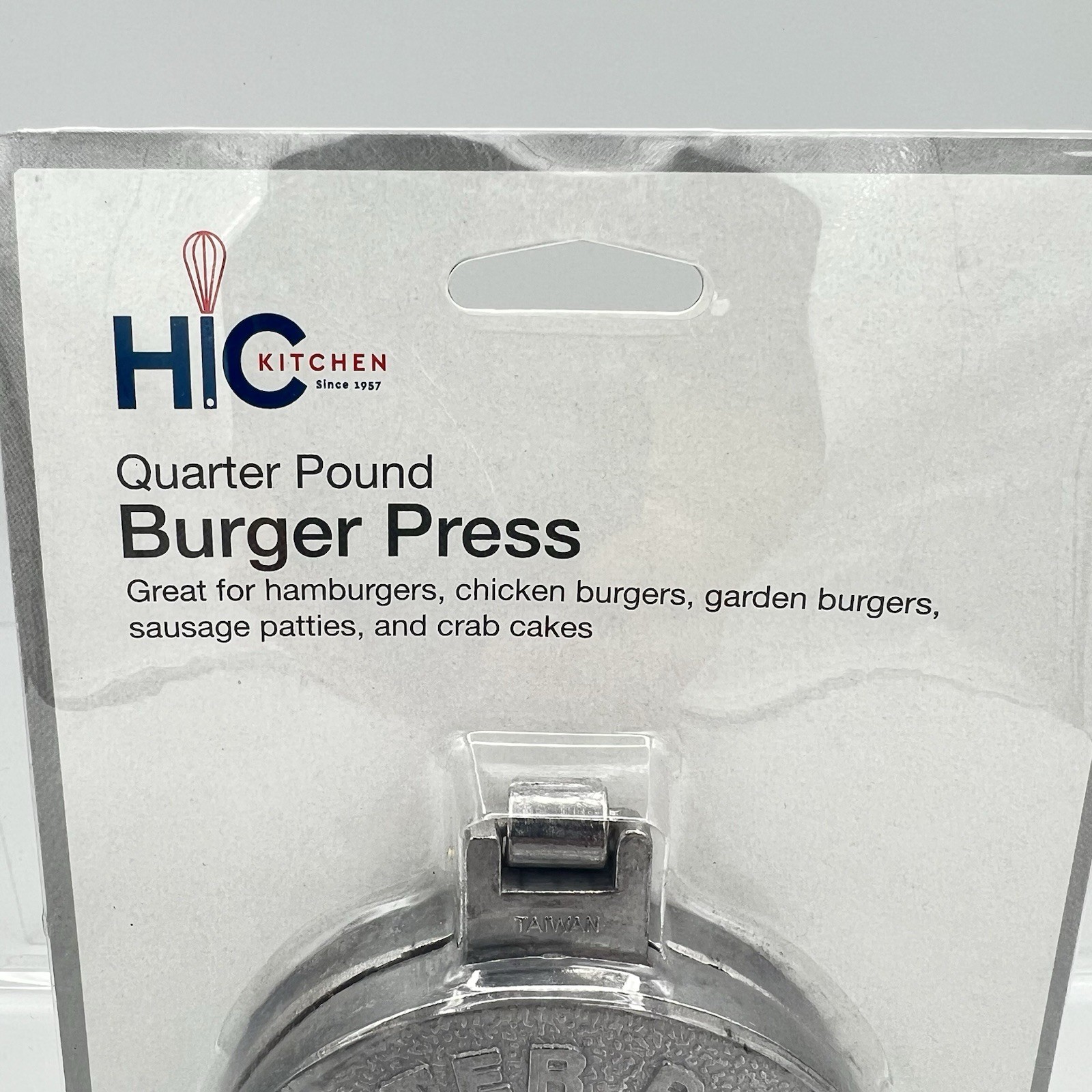 HIC Kitchen Burger Press & Patty Maker Aluminum Makes Quarter-Pound Patties NEW gallery