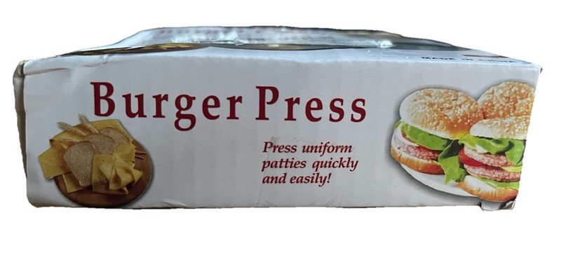 Nonstick Cast Aluminum Burger Press with Wood Handle 4.5” Patty Maker New gallery