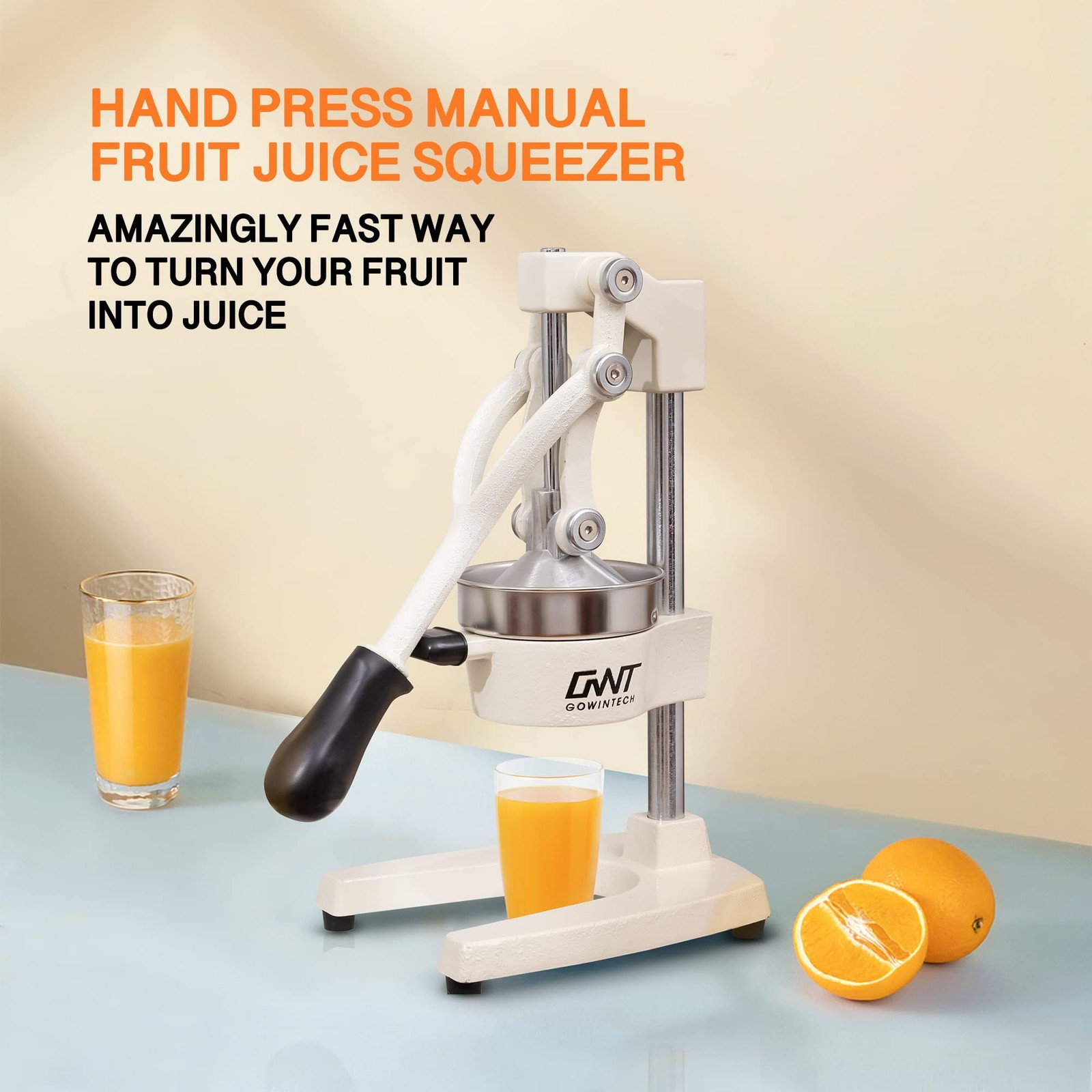 Commercial Heavy Duty Cast Iron Hand Press Manual Orange Citrus Lem... Fast Ship gallery