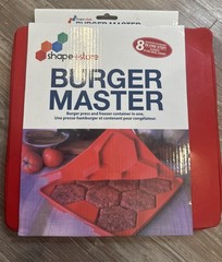 Shape + Store Burger Master 8 IN 1 – Burger Press & Freezer Container Silicone