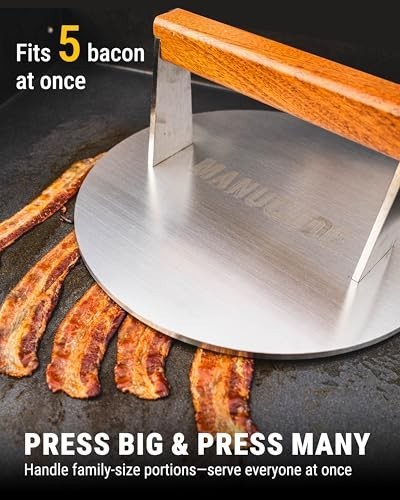 3.8-Lb Burger Press, 9-Inch Stainless Steel Smasher for Batch Cooking, Easy Clea gallery