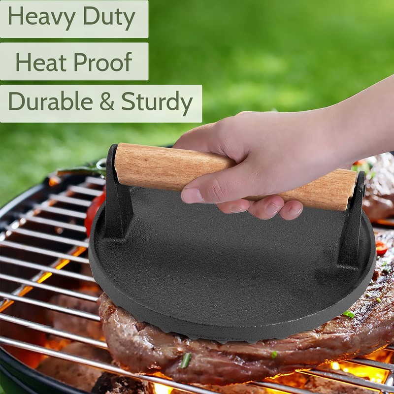 Melting Dome Grill Press For Griddle Stainless Steel 9in Basting Cover Heavy gallery