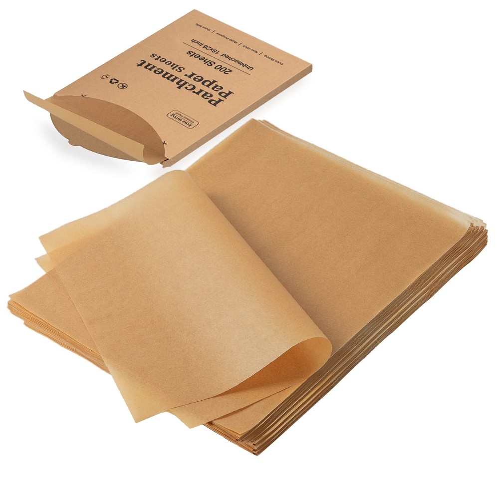 Katbite 200Pcs 18x26 inches Parchment Paper Sheets, 18"x26"-200, 18"x26"-200