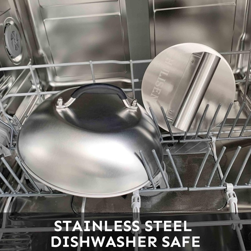 Stainless Steel Burger Press & Melting Dome 6.2'' Grill Press 9'' Basting Cover gallery