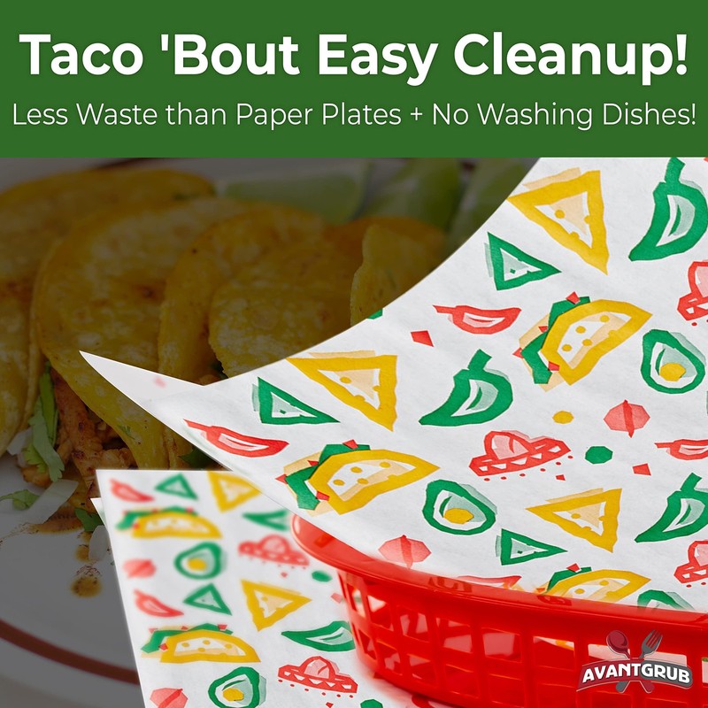 Fun, Fiesta Style 12in Deli Paper 1000 Ct. 12 inch, red, green, gold, yellow gallery