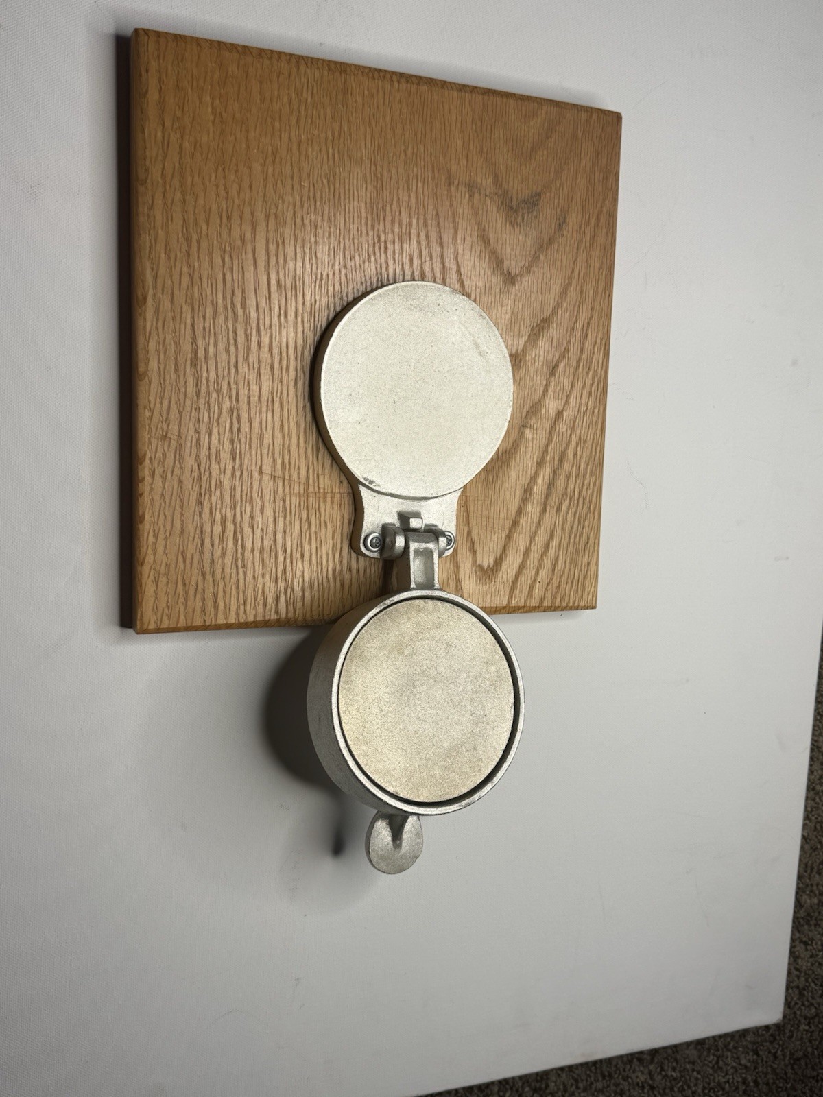 Vintage Retro Textured Aluminum Hamburger Press Attached gallery