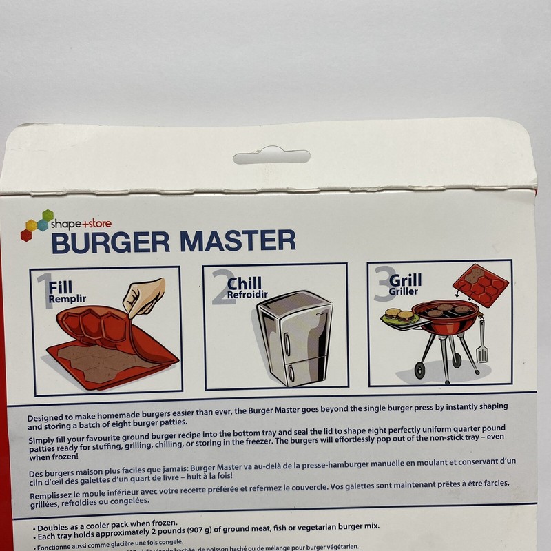 Burger Master 8-in-1 Burger Press and Freezer Container Shape+Store Dishwasher gallery