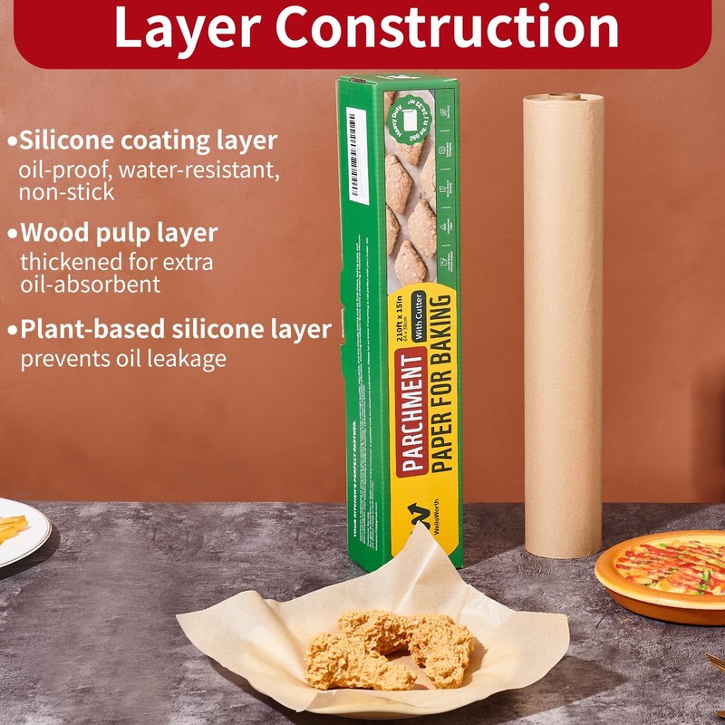 Unbleached Parchment Paper Roll, 15 in x 210 ft 15 * 210 260 sq gallery