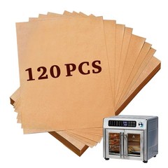 KAWENDE 120 Pcs Air Fryer Liners, 10”x11” Disposable 10”x11”, Wood