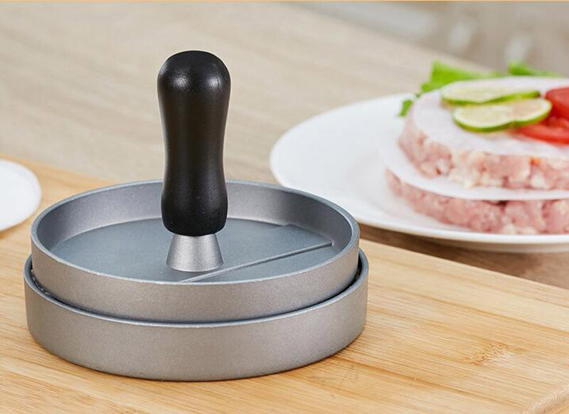 Intbuying Aluminum Hamburger Press Stuffed Meat Grill Burger Patty Mould gallery