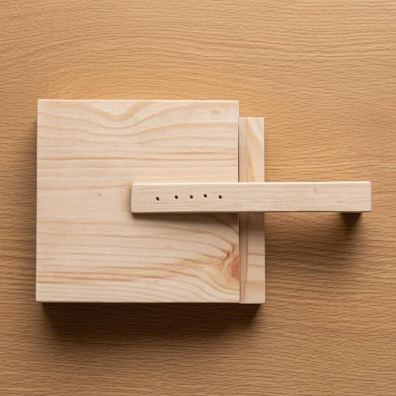 Dumpling Wrapper Press Natural Wood Wooden Dumpling Press Hinged gallery