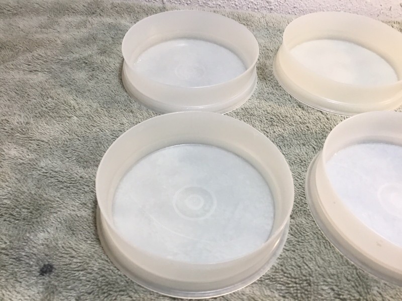 LOT of 6~Tupperware 4" Hamburger Patty Press Stack Freeze Keepers 882 (E) gallery