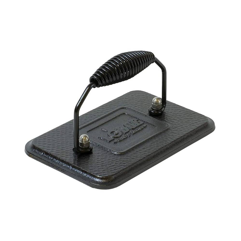 Lodge LGP3 Heavy-Duty Cast Iron Rectangle Grill Press for Bacon or Burgers gallery