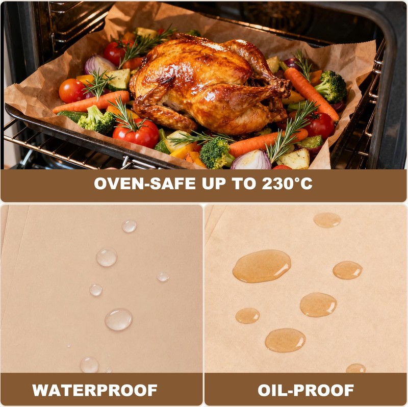 100PCS Parchment Paper Sheets, 9x12In Non-Stick Air Fryer Medium, Yellow gallery