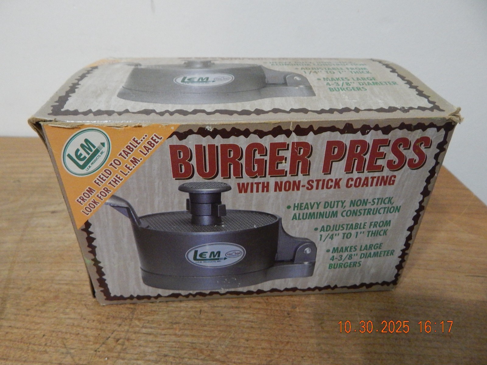 LEM Professional Burger Press Heavy Duty Non-Stick Hamburger Patty Press gallery