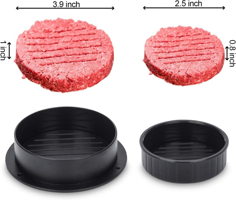 Burger Press, Hamburger Press Patty Maker With 100Pcs Hamburger Patty Paper, ... gallery