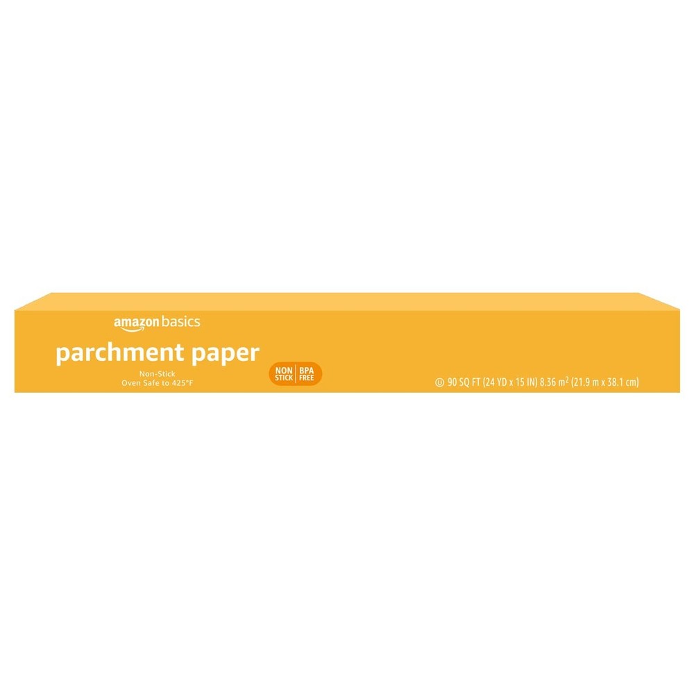 Amazon Basics Non-Stick Parchment Paper for Baking, Cooking, Pack of 1, kraft