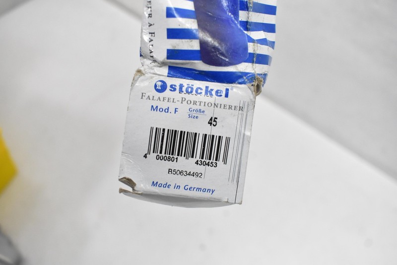 Stöckel Falafel Portioner Size 45 Mod F Made in Germany Stainless Steel Blue gallery