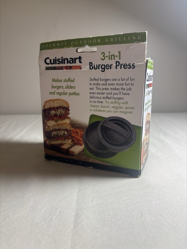 Cuisinart 3 in 1 Stuffed Hamburger Press Gourmet Grill Tool gallery