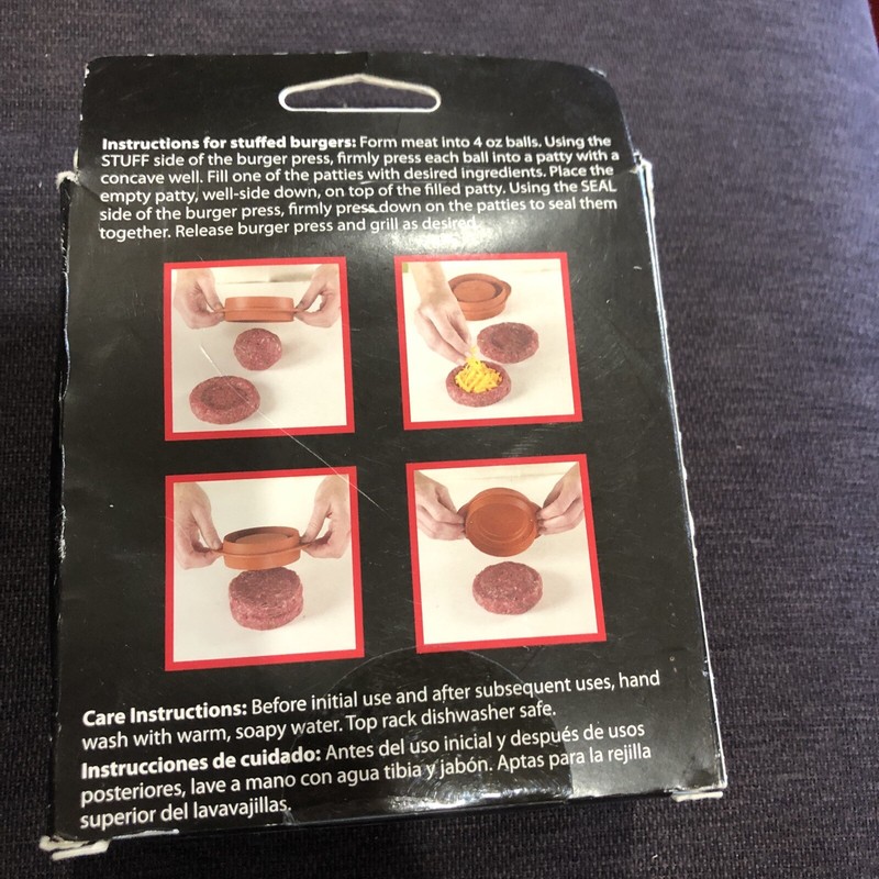 3 In 1 Stuffed Burger Maker & Patty Press (square/ round) USA Made! gallery