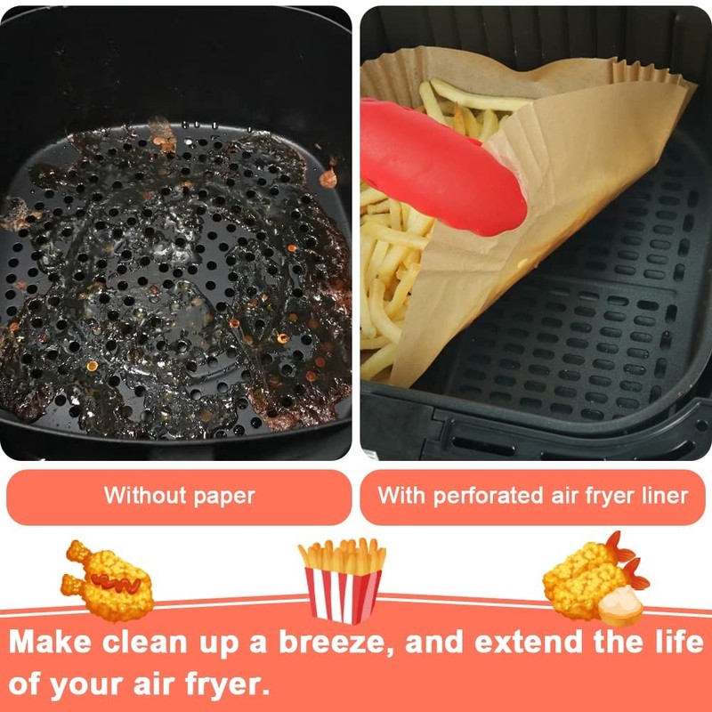 BYKITCHEN Square Air Fryer Liners for 2 to 5 Qt, Set of 2 5 QT, Nature gallery