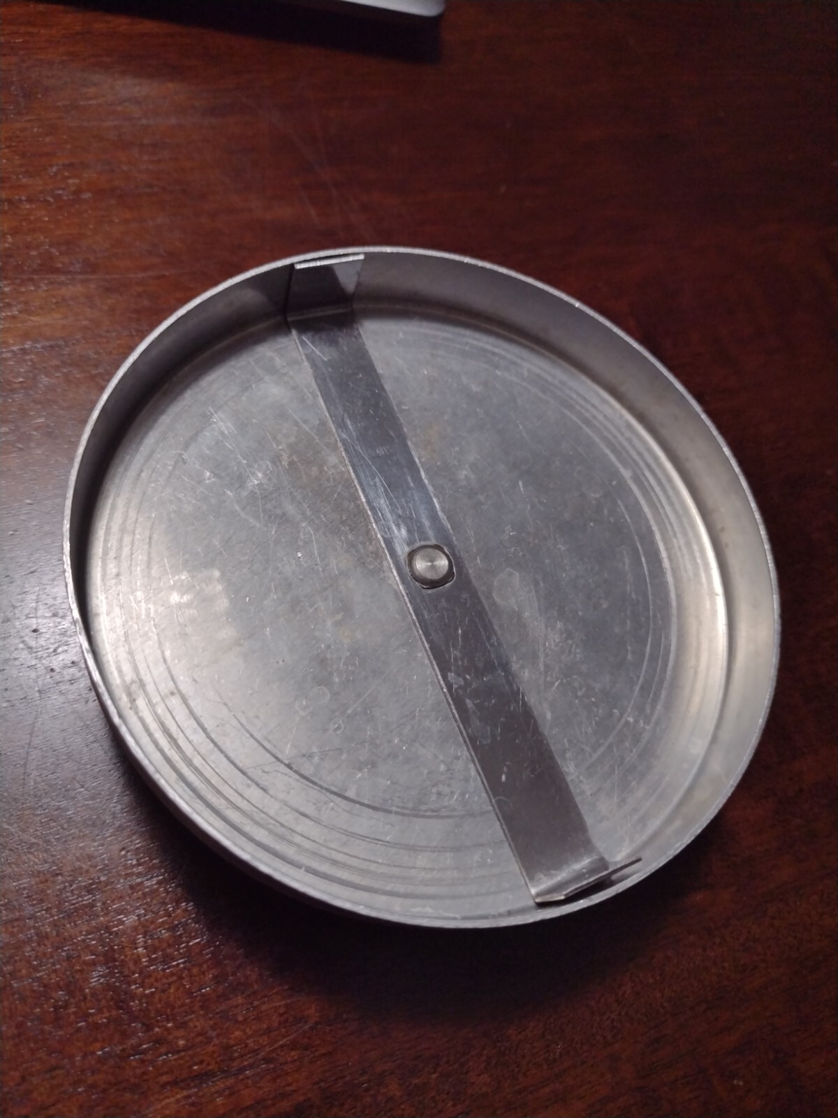 Vintage Burger Press Heuck Cin Ti 20 0 Silver Gray Metal 3.75" gallery