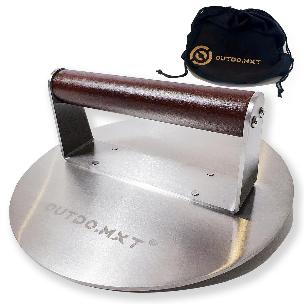 OUTDO.MXT Stainless Steel 8.5" Smash 8.5-Inch Round, silvery
