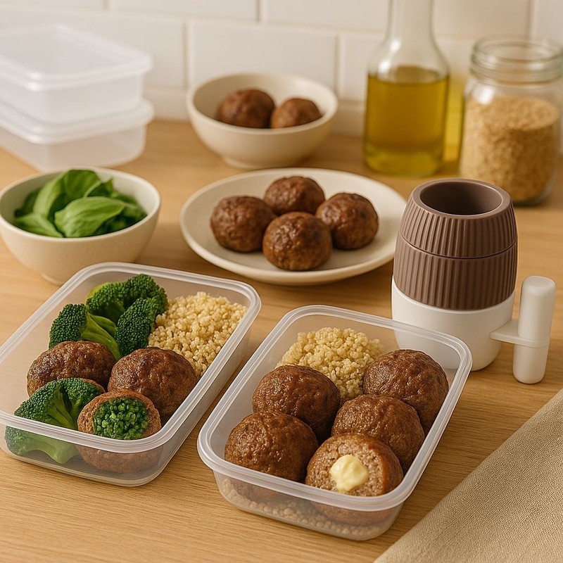 Stuffed Meatball Maker 2in1 Press for Perfectly Filled Meatballs, Cakes & More gallery