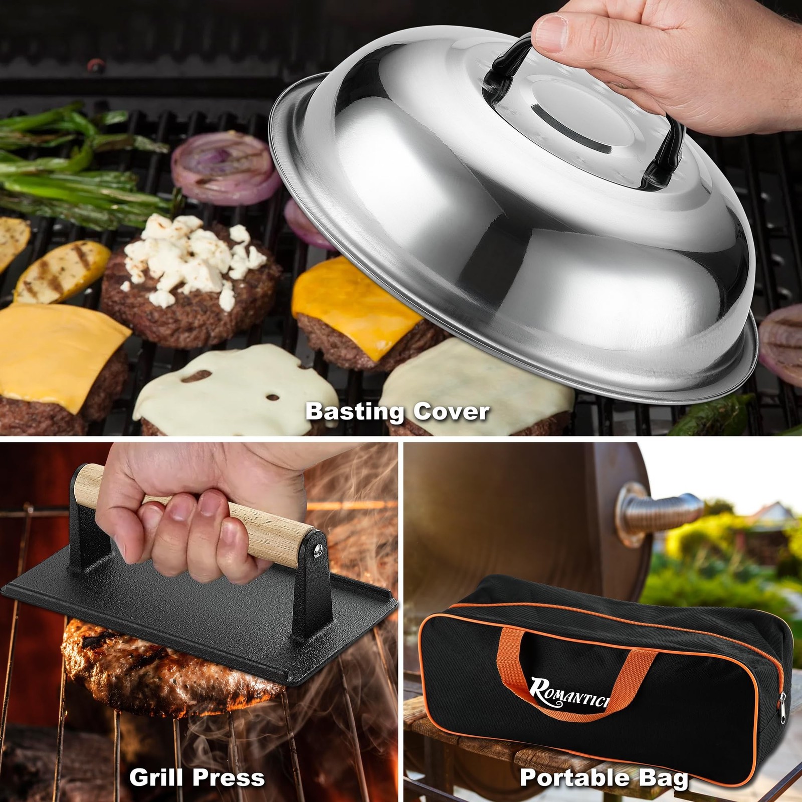 ROMANTICIST 29PCS Griddle Accessories Set - Flat Top Teppanyaki Spatula Set w... gallery