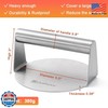 Husfunov Stainless Steel Burger Press, 5.5 Inch Round Smasher,Non-Stick Smooth H gallery