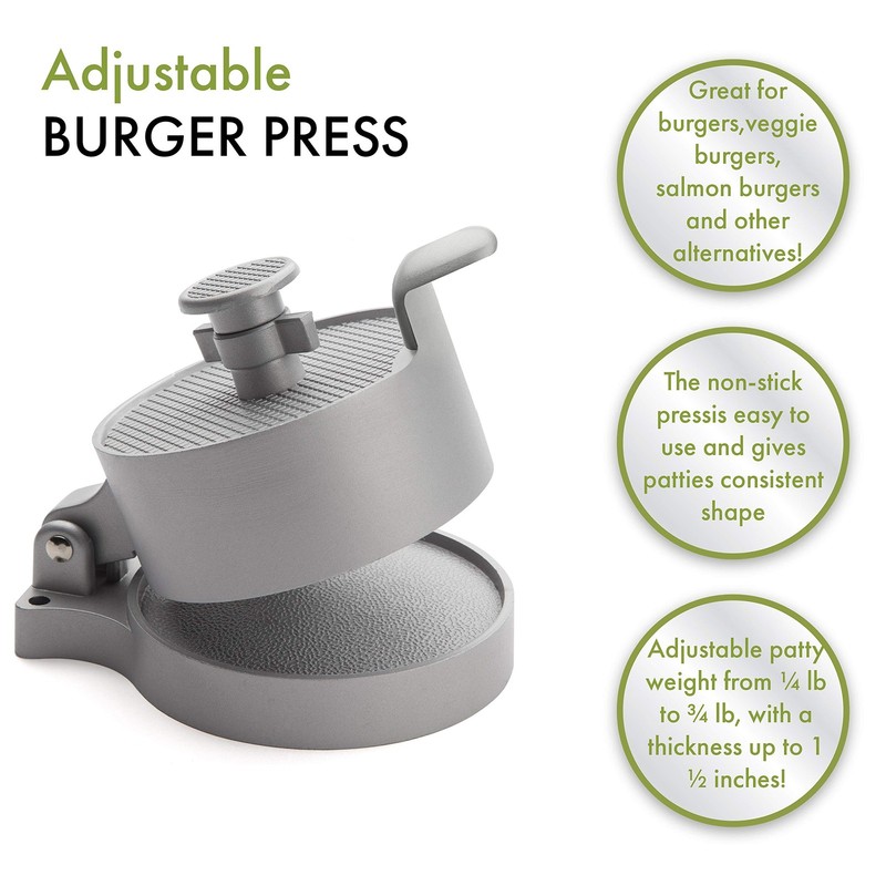 CABP 300 Adjustable Burger Press Makes 1/4lb to 3/4lb Patties gallery