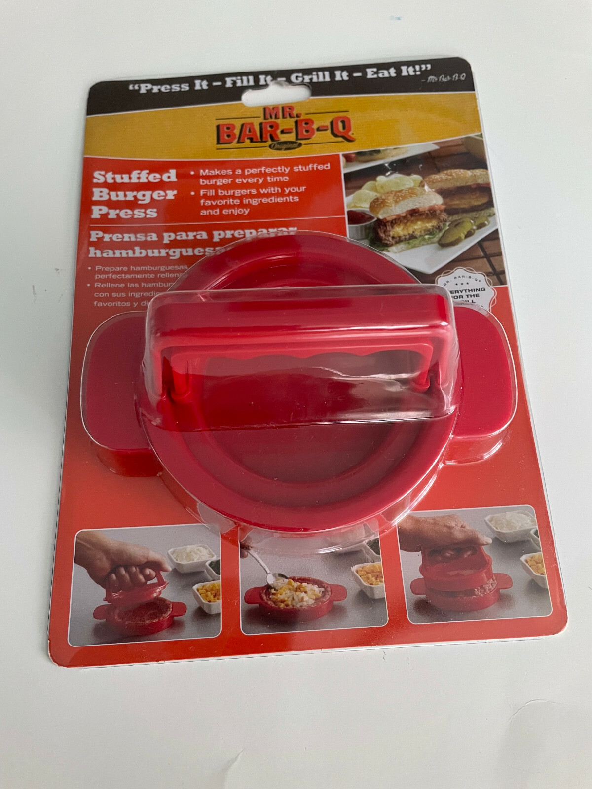 Press It Fill It Grill It Mr Bar B Q Stuffed Burger Press gallery