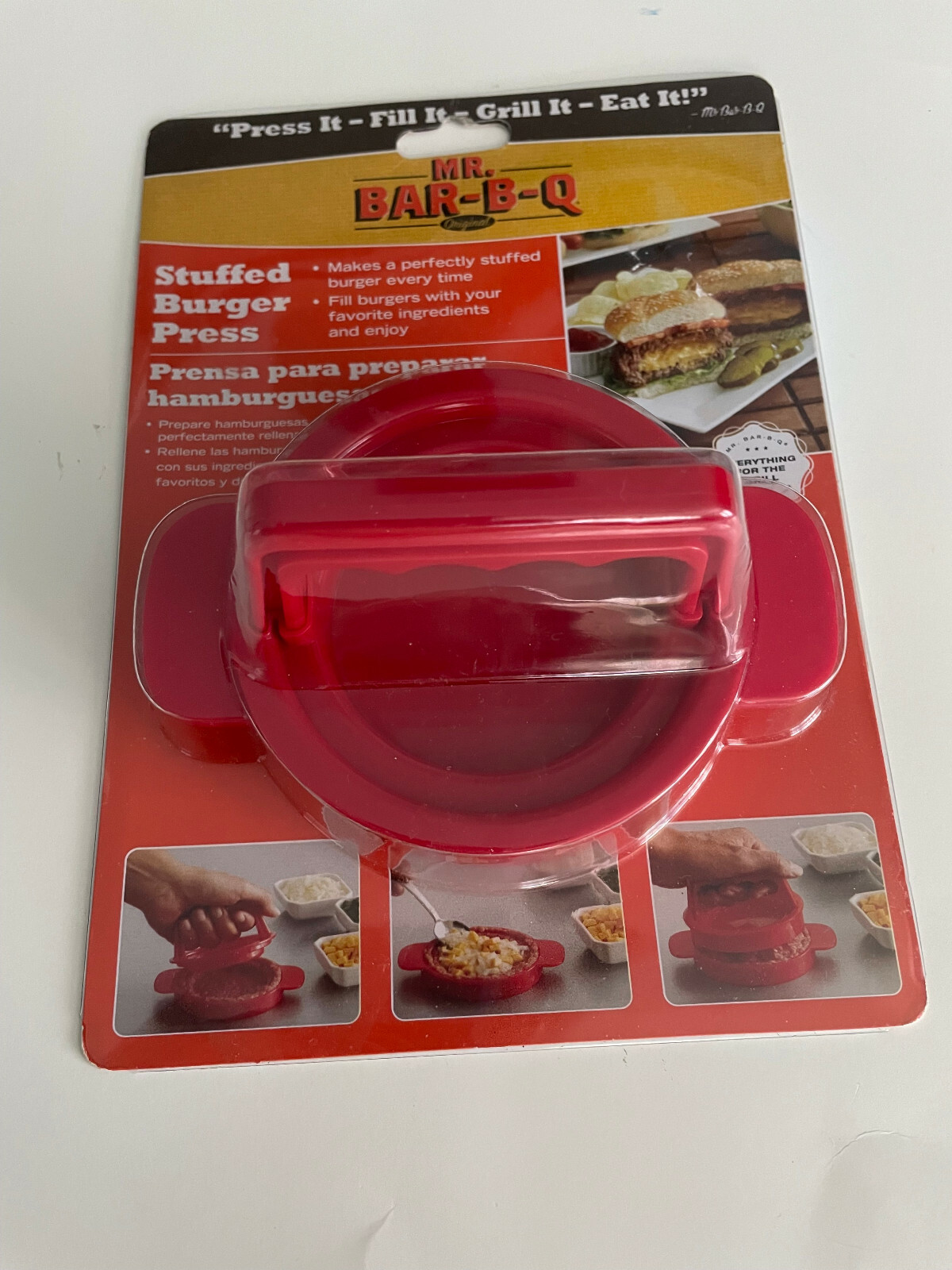 Press It Fill It Grill It Mr Bar B Q Stuffed Burger Press gallery