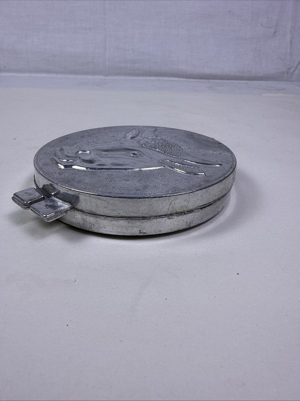Vintage Farmhouse Cow Metal Hamburger Patty Press Embossed Kitchen Tool. Taiwan gallery