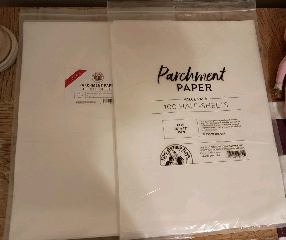 2 King Arthur Flour Precut Baking Parchment Paper, 173 Count (Pack of 2), White