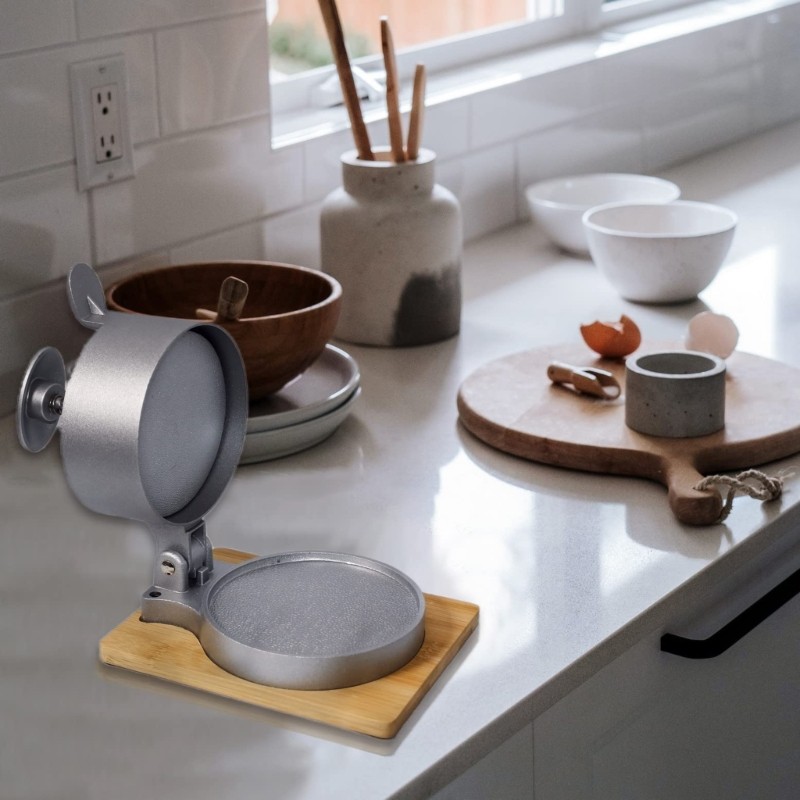 Spring Filled Hamburger Maker Tool Nonstick Face Quick Tidying For Beef Chicken gallery