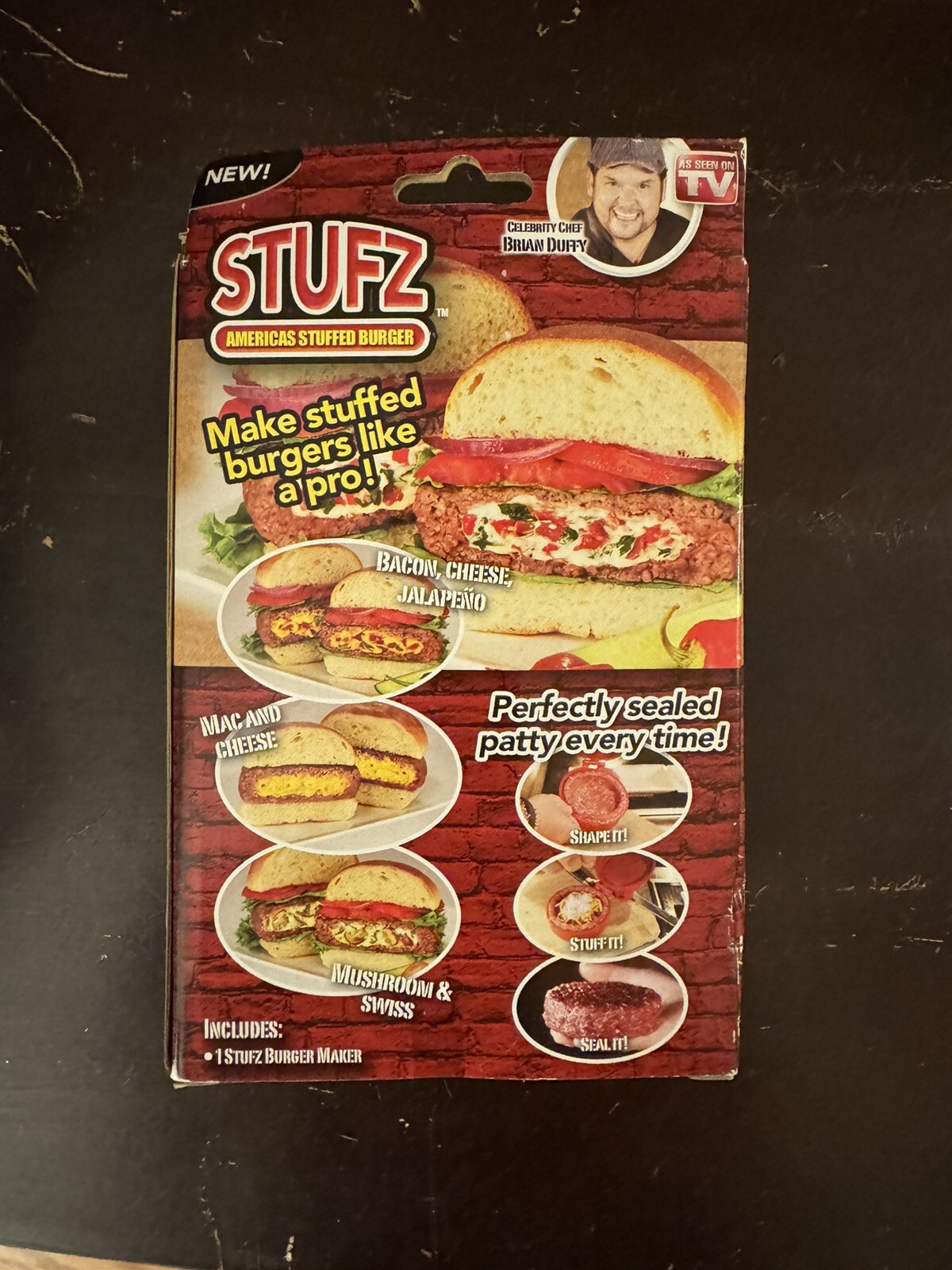 STUFZ AS SEEN ON TV STUFFED BURGER MAKER PRESS 2013 OLD STOCK FREE USA gallery