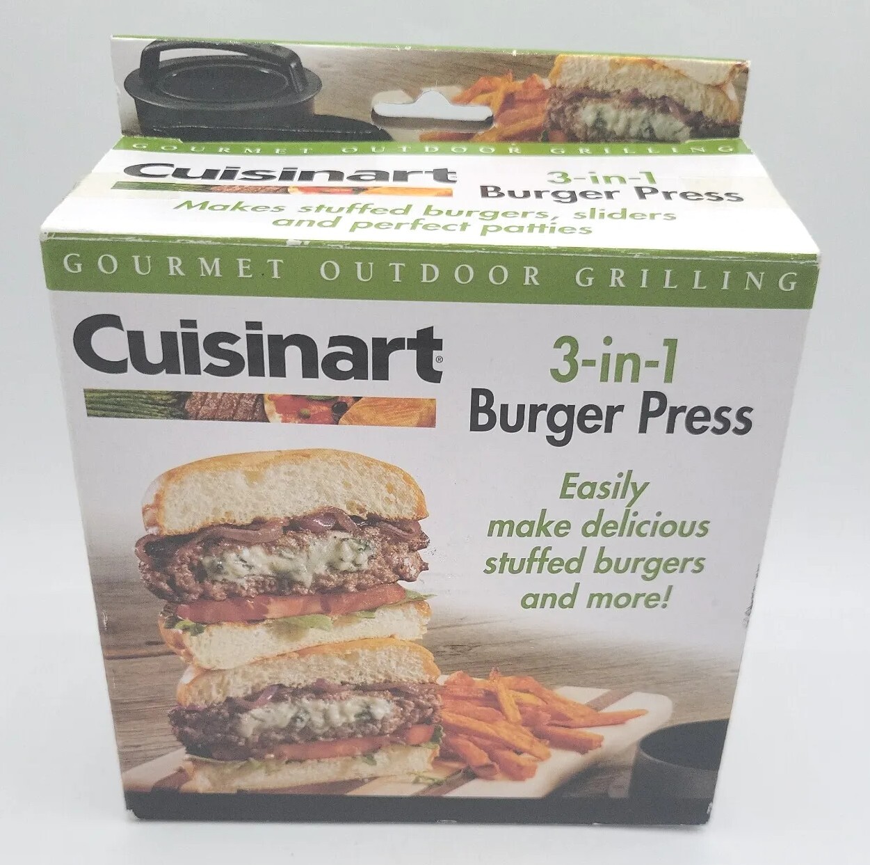 Cuisinart 3 in 1 Stuffed Burger Press Hamburger Patty Maker BBQ Grill Mold Tool gallery