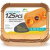 Mindful Design Air Fryer Paper Liners,125Pcs Rectangle 8.5"x5.5", Tan gallery