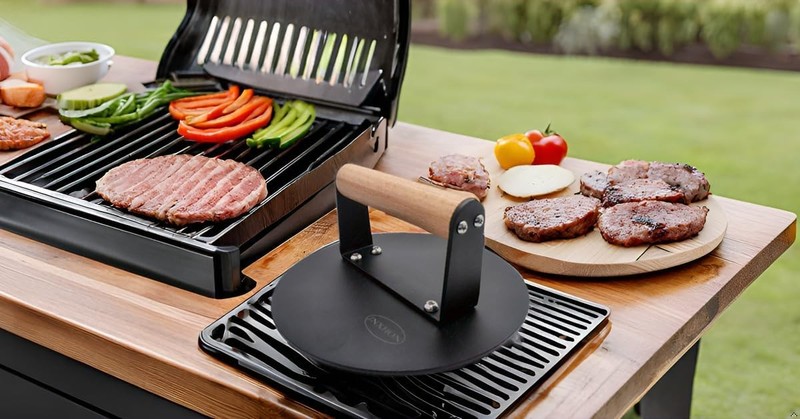 Kitchen Tools Heavy Duty Cast Iron Grill Press Burger Press Bacon Press Barbecue gallery