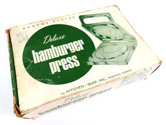 Kitchen-Quip Deluxe Vintage Chrome Plated Hamburger Press in Box – Read